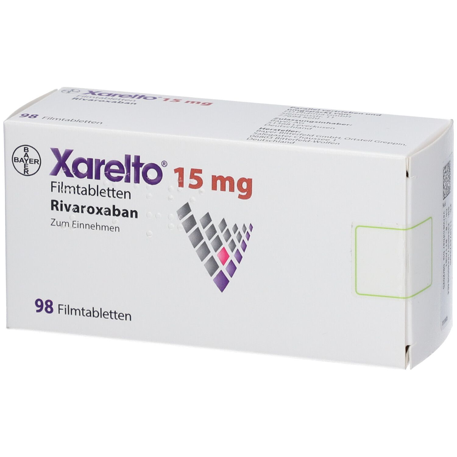 Xarelto 15 mg, Filmtabletten