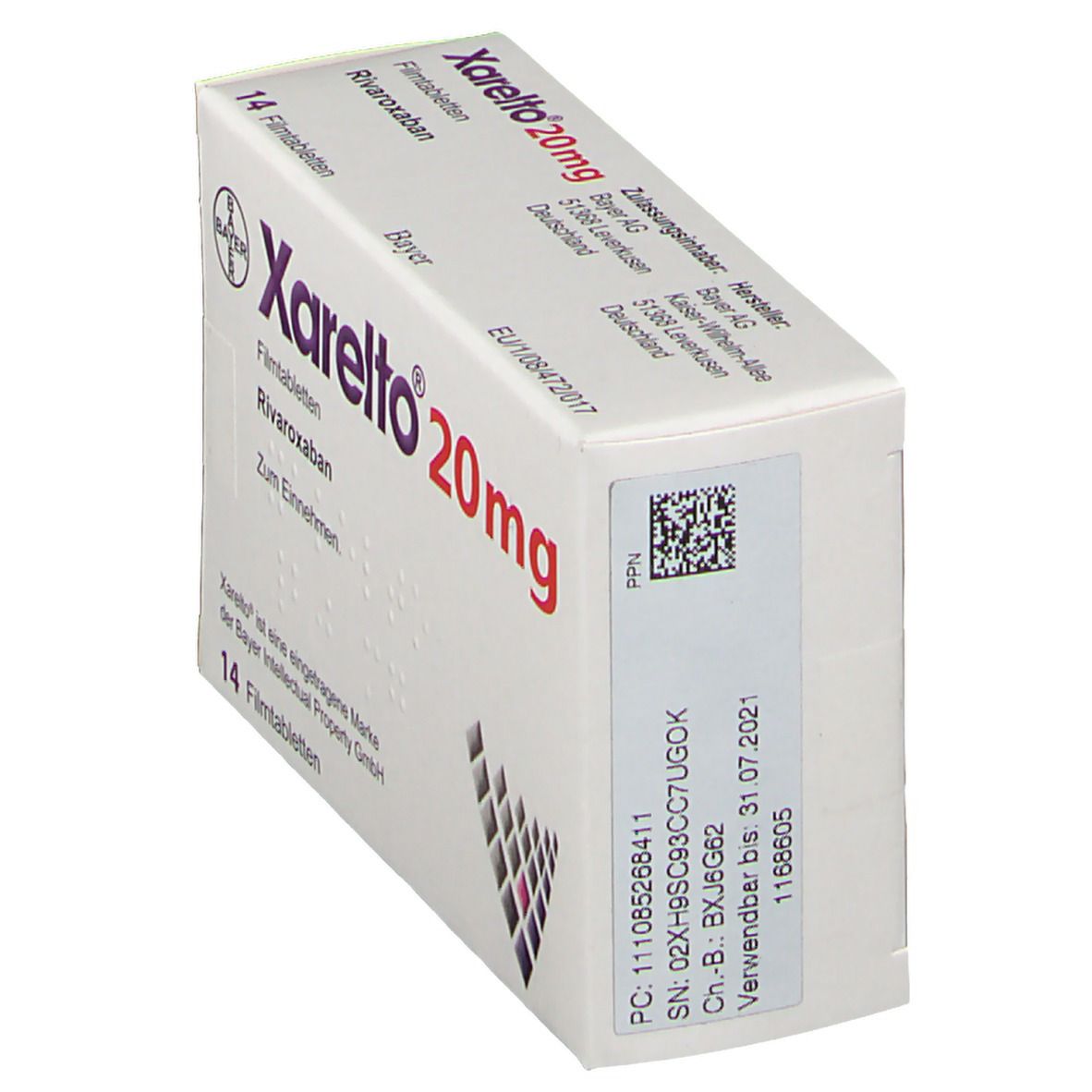 Xarelto 20 mg, Filmtabletten