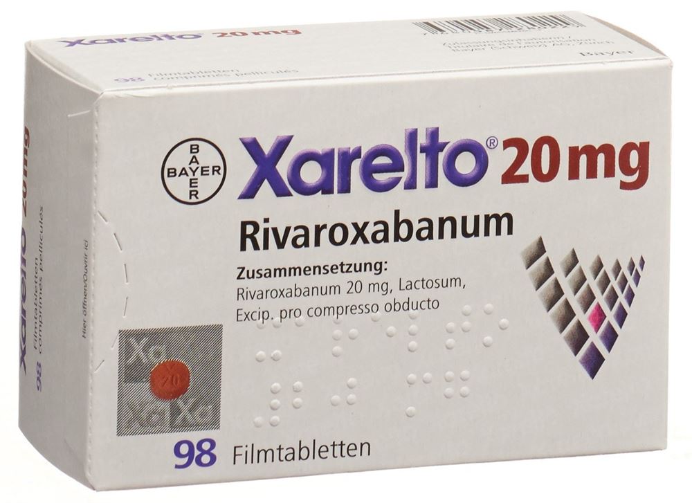 XARELTO cpr pell 20 mg 98 pce