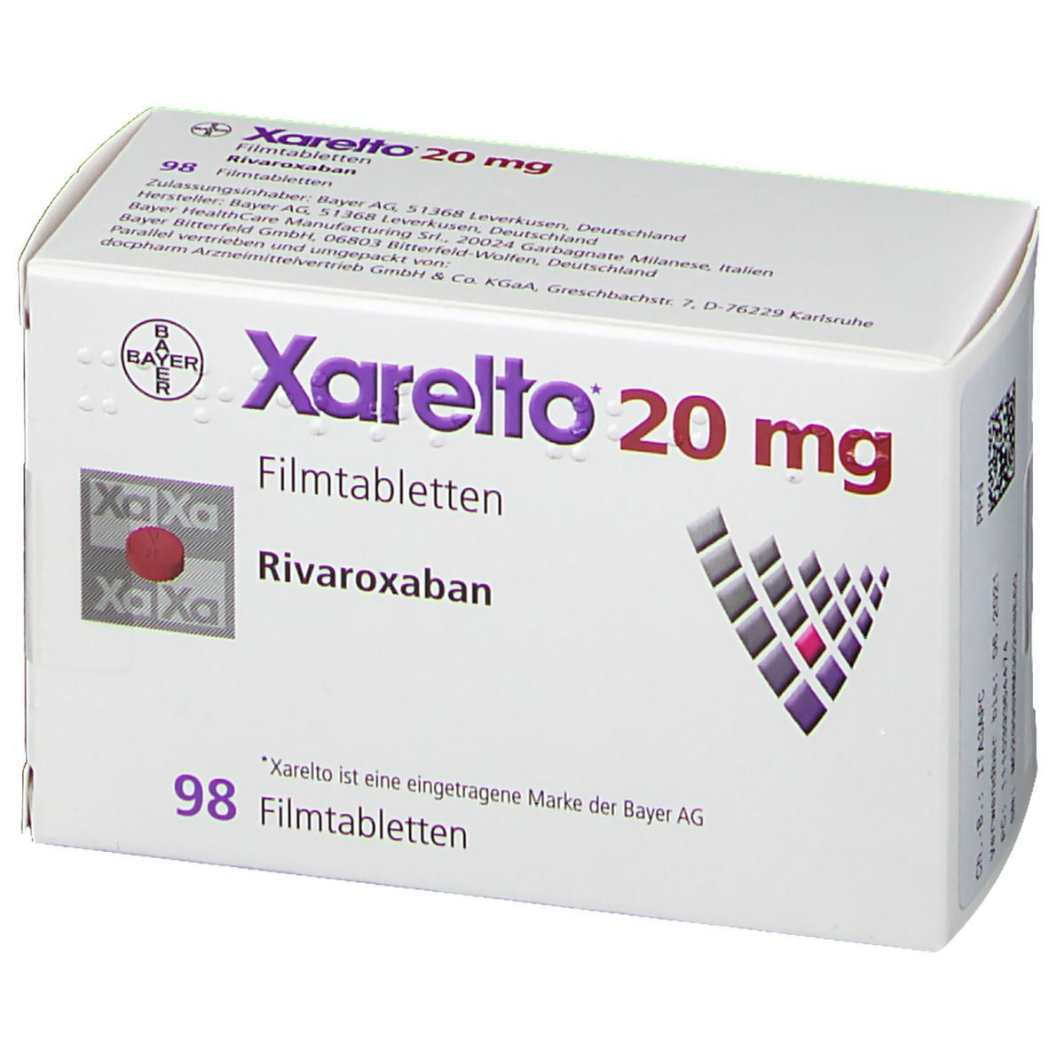 Xarelto 20 mg, Filmtabletten
