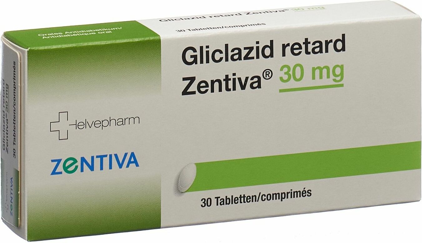Gliclazid retard Zentiva 30 mg, Tabletten
