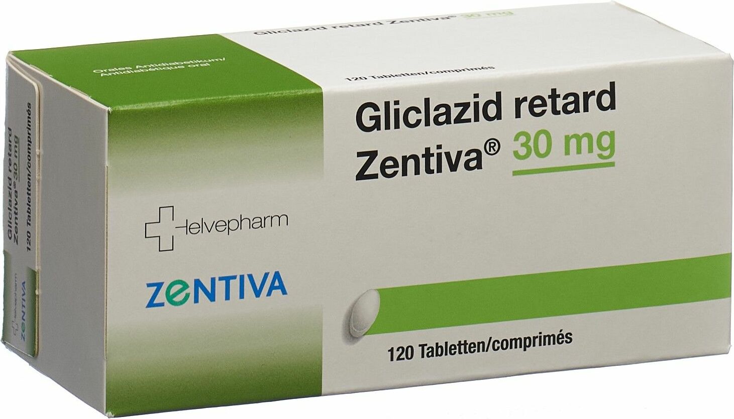 GLICLAZIDE retard Zentiva cpr ret 30 mg 120 pce
