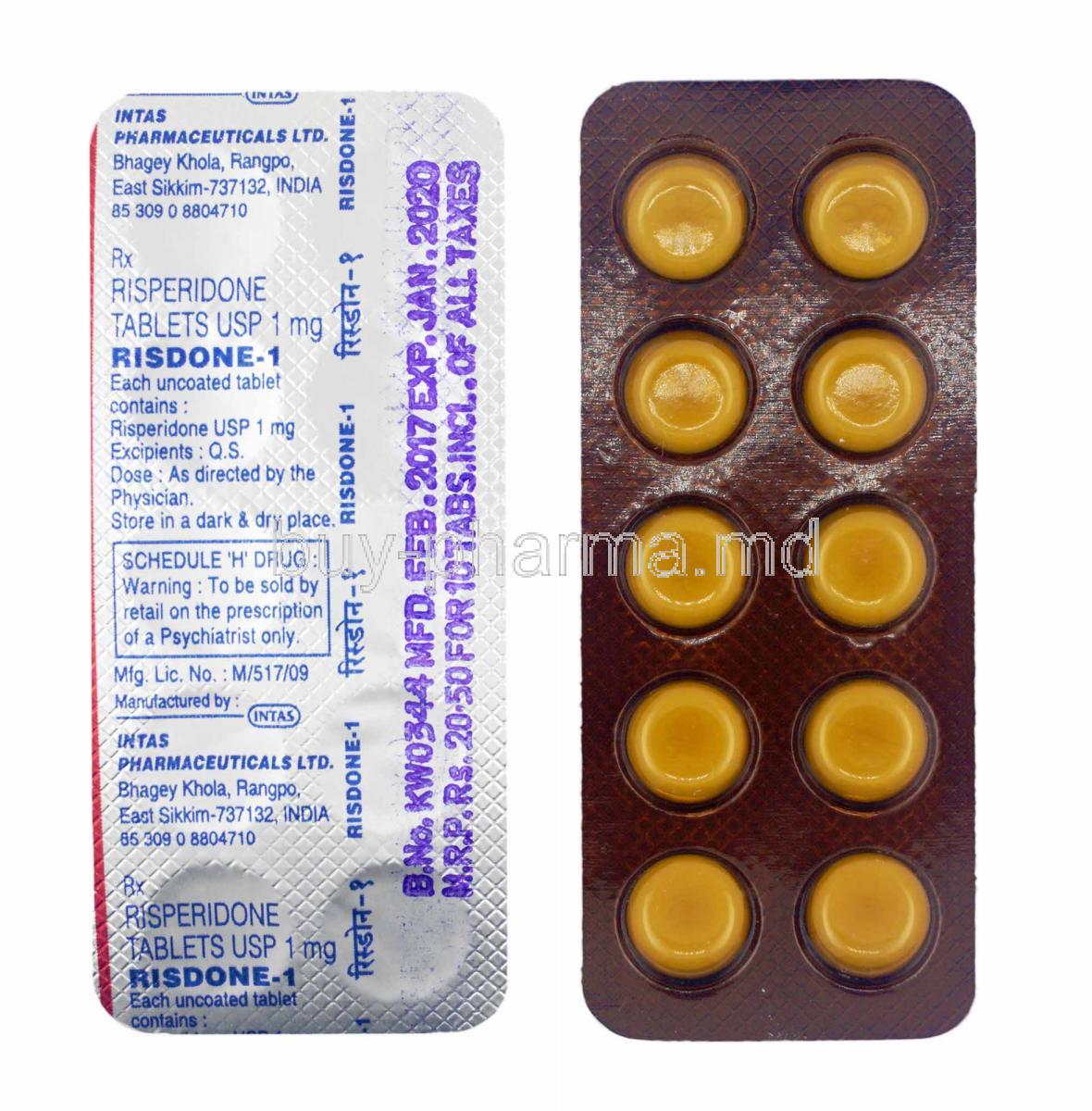Risperidon Sandoz 0,5 mg, Schmelztabletten