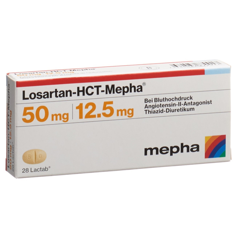 Losartan-HCT-Mepha 50 mg/12.5 mg, Filmtabletten