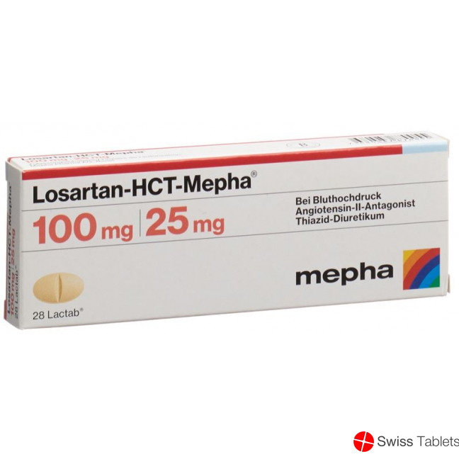Losartan-HCT-Mepha 100 mg/25 mg, Filmtabletten