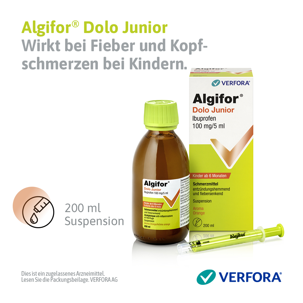 ALGIFOR Dolo Junior susp 100 mg/5ml fl 200 ml