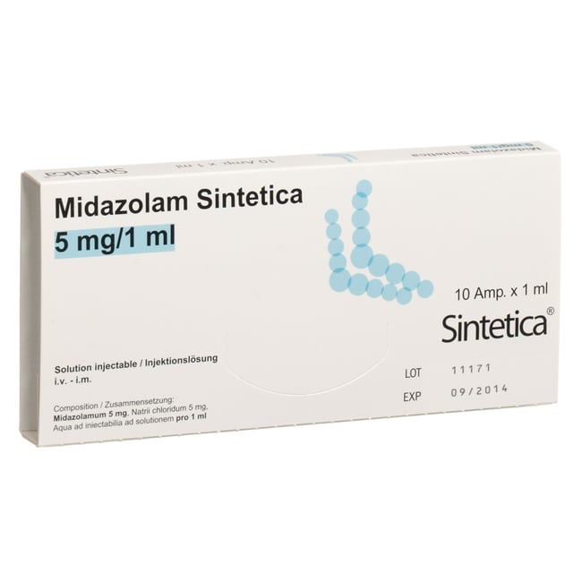 MIDAZOLAM Sintetica sol inj 5 mg/ml 10 amp 1 ml