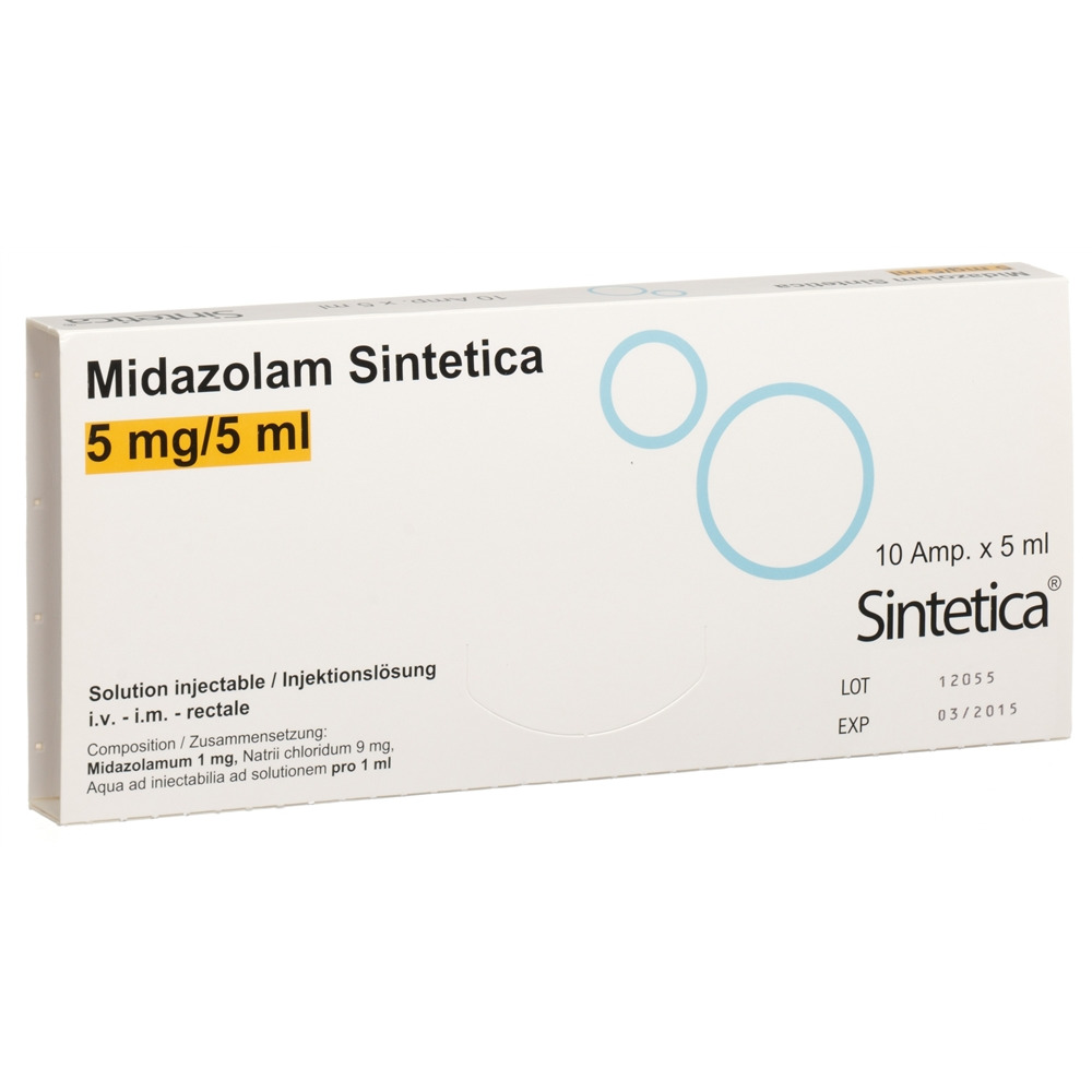 MIDAZOLAM Sintetica sol inj 5 mg/5ml 10 amp 5 ml