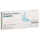Midazolam Sintetica 15 mg/3 ml, solution injectable