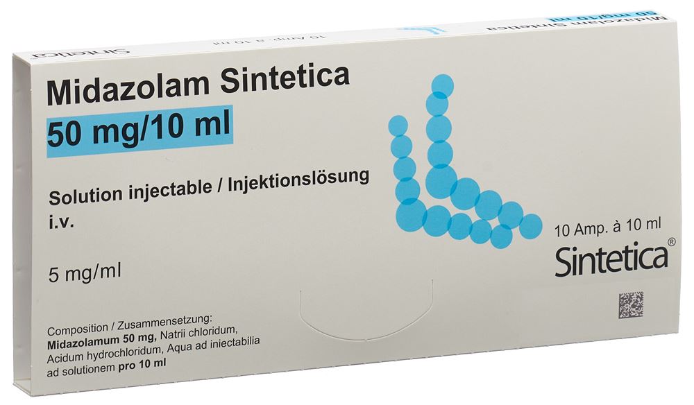 MIDAZOLAM Sintetica sol inj 50 mg/10ml 10 x 10 ml