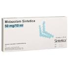 Midazolam Sintetica 50 mg/10 ml, solution injectable