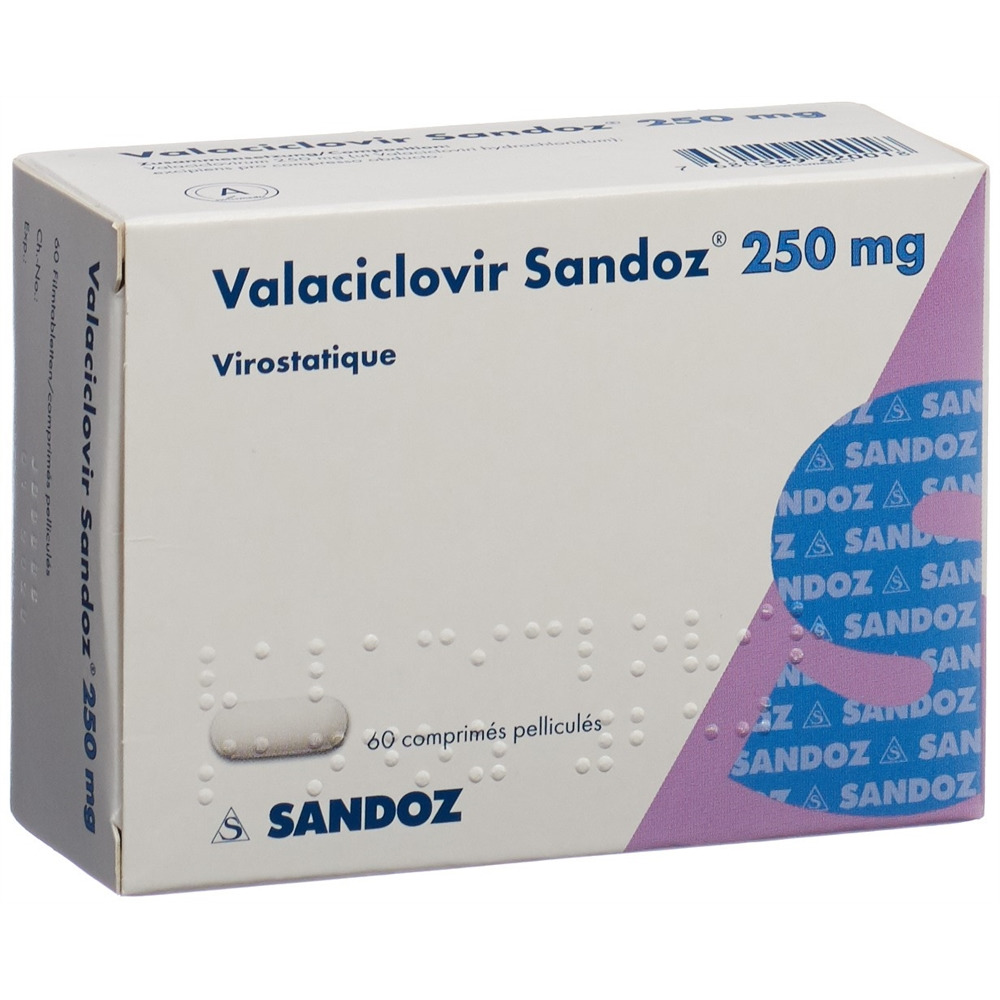 VALACICLOVIR Sandoz cpr pell 250 mg 60 pce