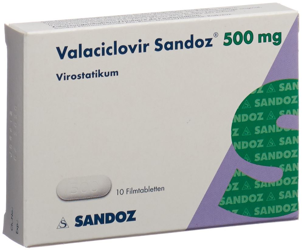 VALACICLOVIR Sandoz cpr pell 500 mg 10 pce