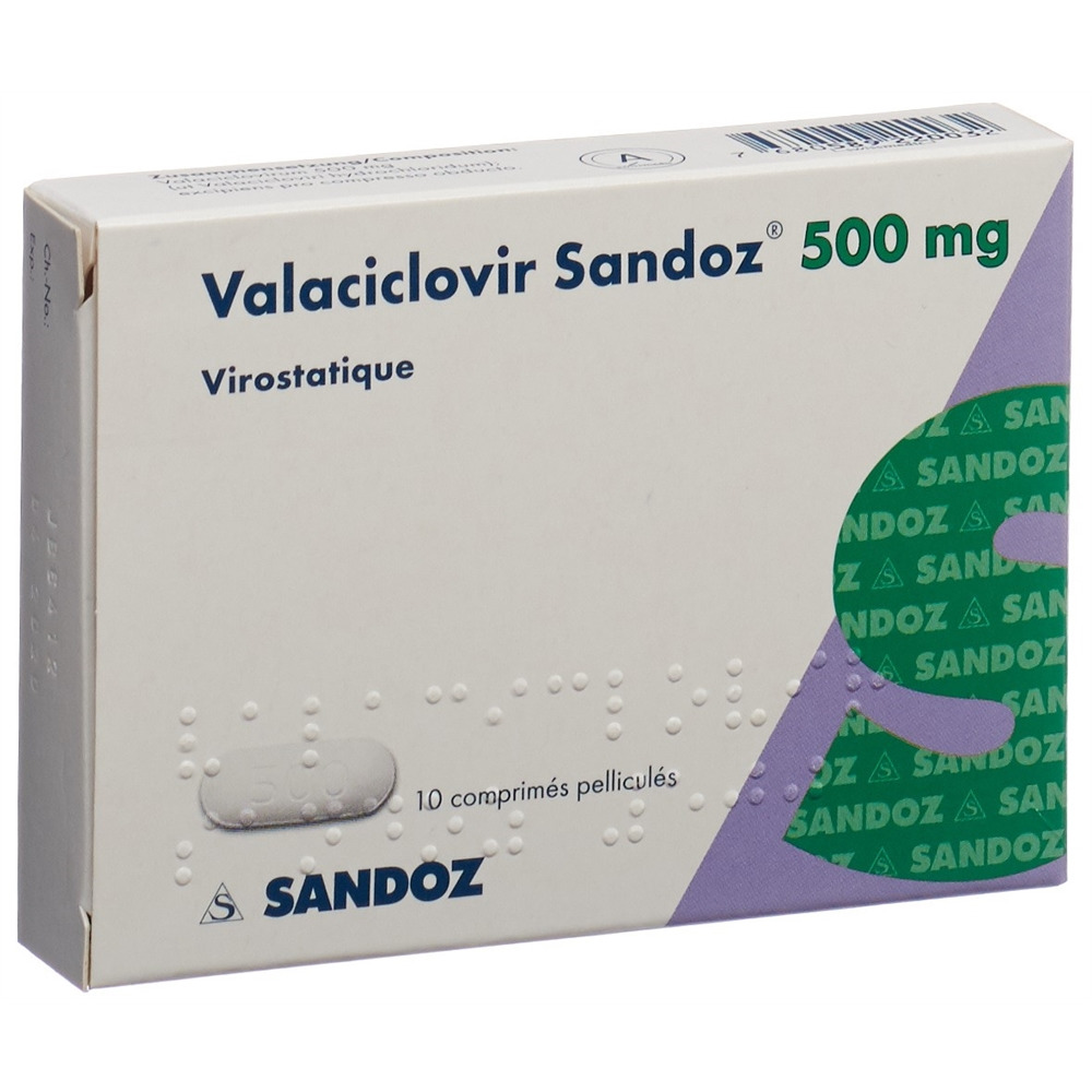 VALACICLOVIR Sandoz cpr pell 500 mg 10 pce