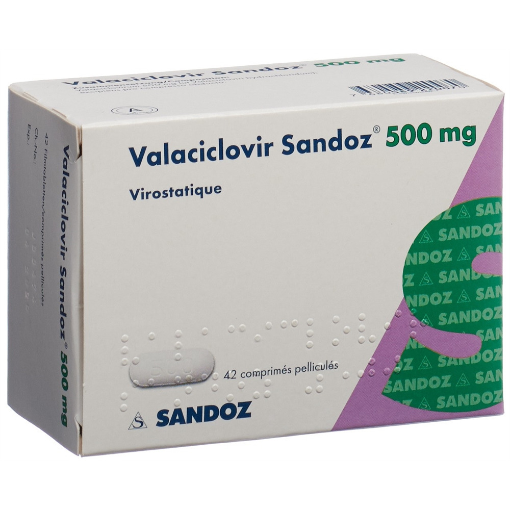 VALACICLOVIR Sandoz cpr pell 500 mg 42 pce