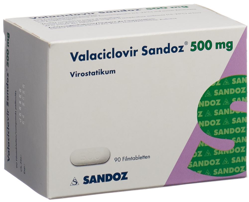 VALACICLOVIR Sandoz cpr pell 500 mg 90 pce