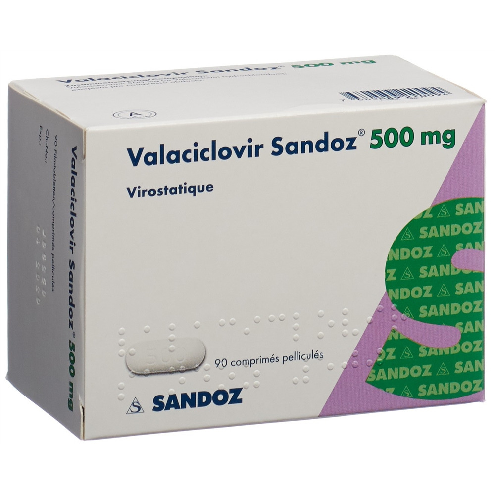VALACICLOVIR Sandoz cpr pell 500 mg 90 pce