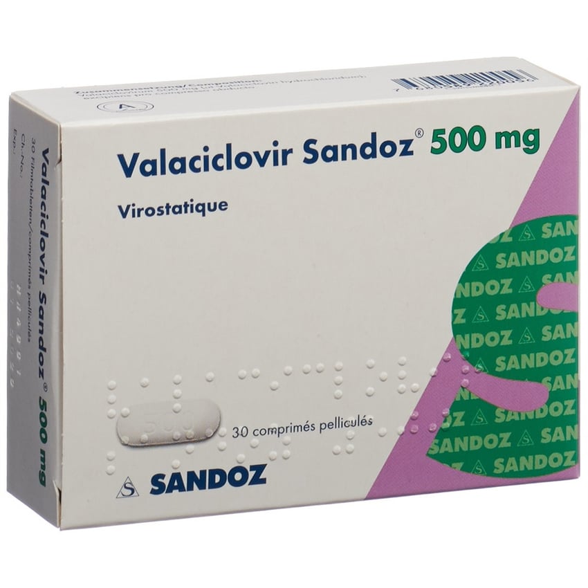 VALACICLOVIR Sandoz cpr pell 500 mg 90 pce