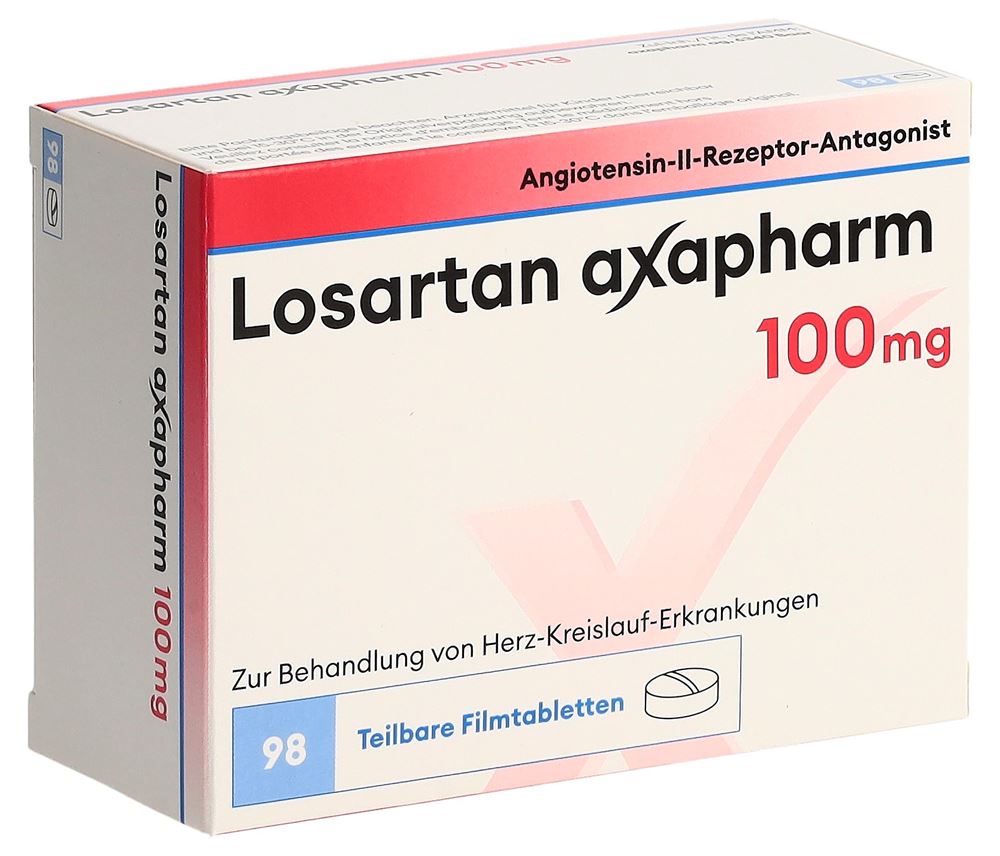 LOSARTAN axapharm cpr pell 100 mg 98 pce