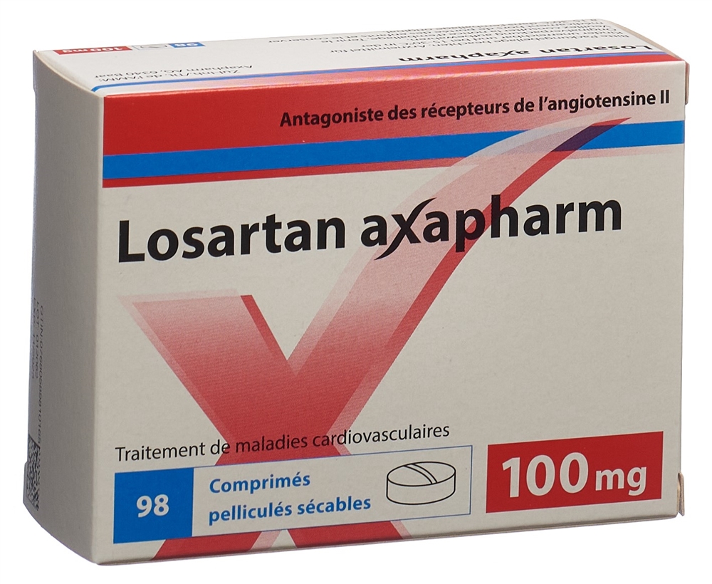 LOSARTAN axapharm cpr pell 100 mg 98 pce