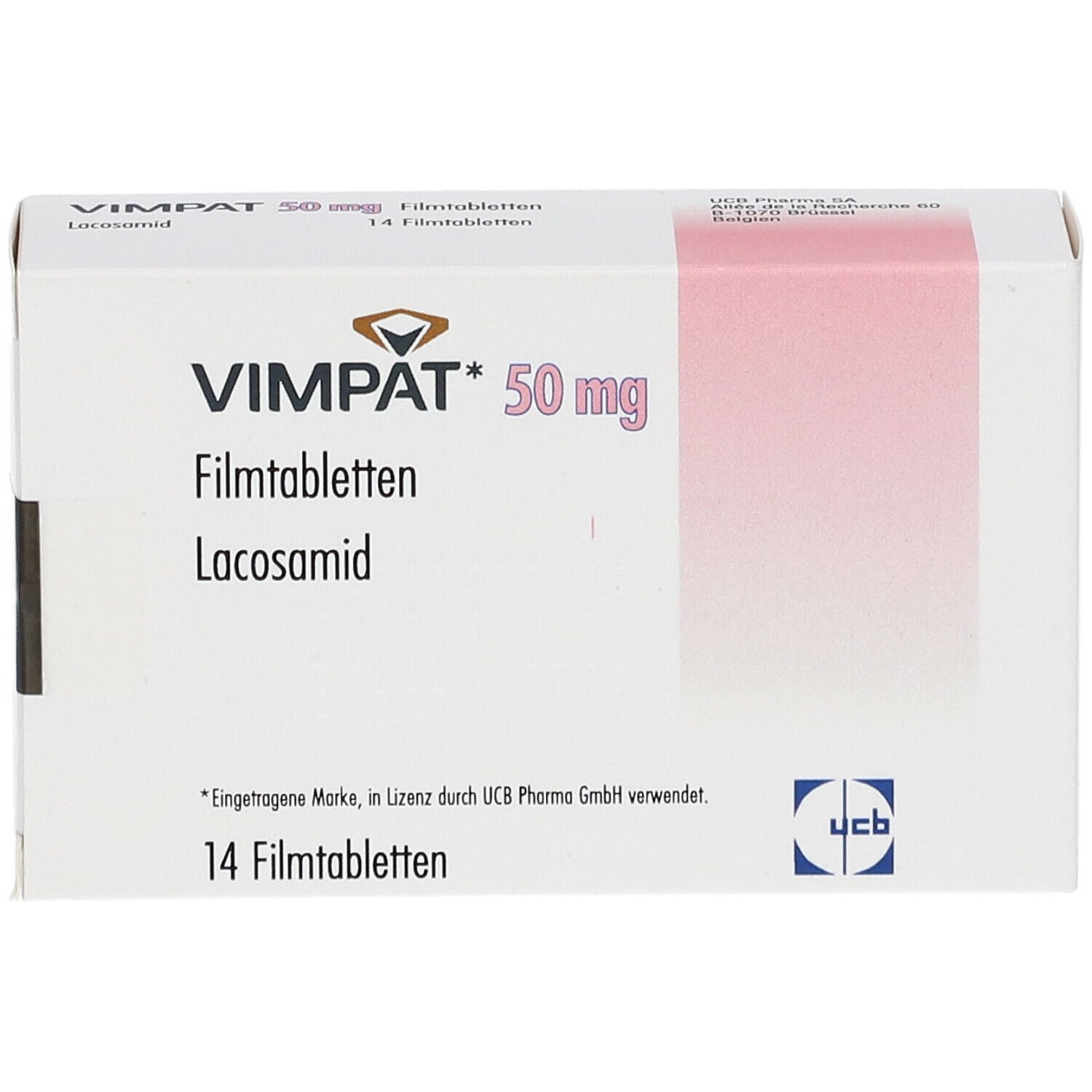 Vimpat 50 mg, comprimés pelliculés