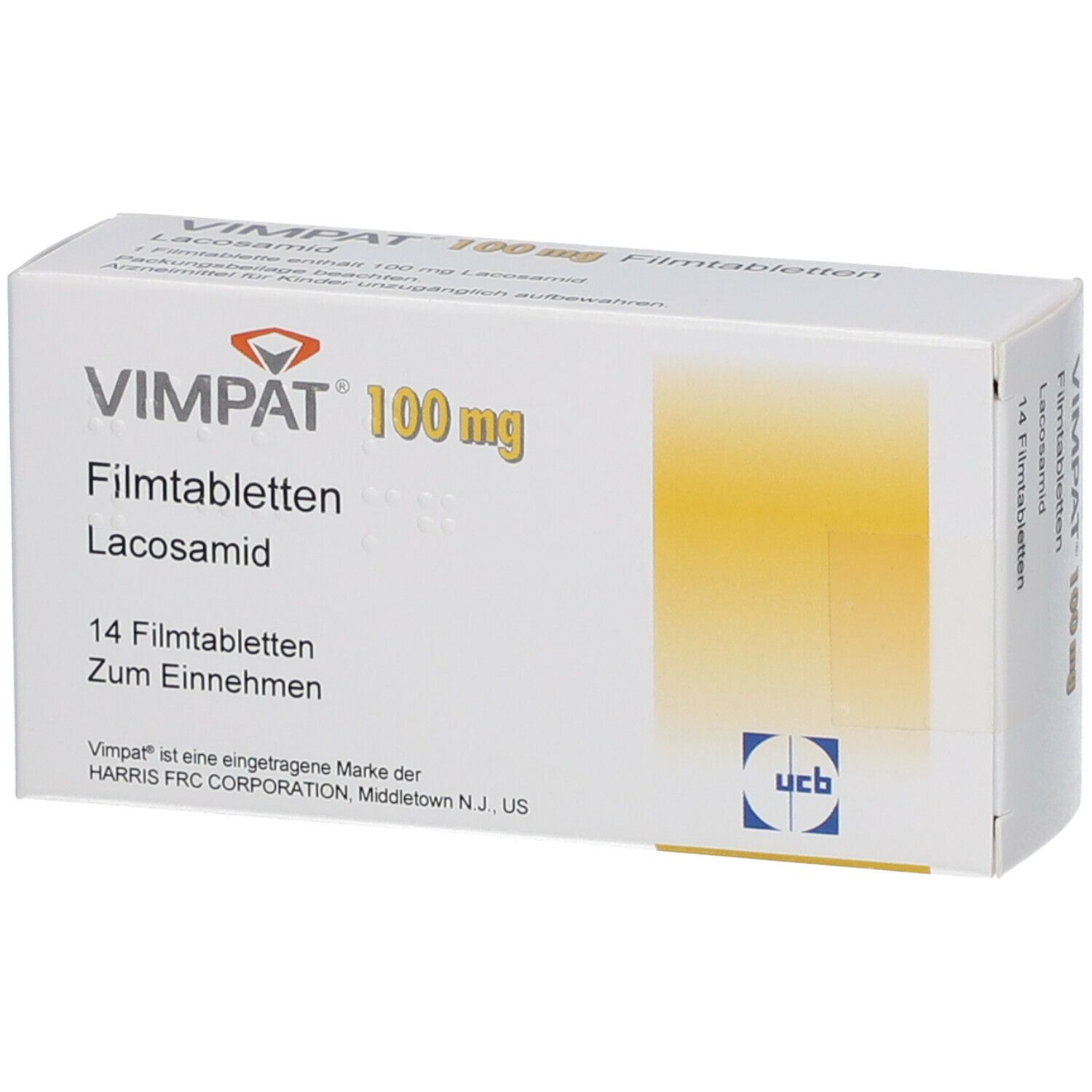 Vimpat 100 mg, comprimés pelliculés