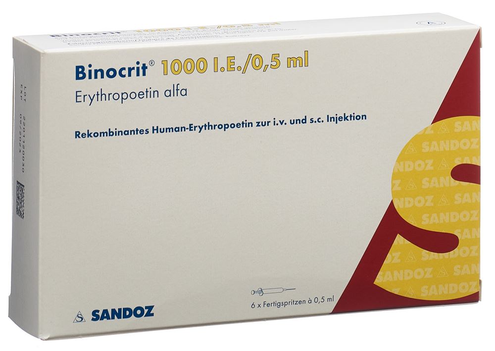 BINOCRIT sol inj 1000 UI/0.5ml 6 ser pré 0.5 ml