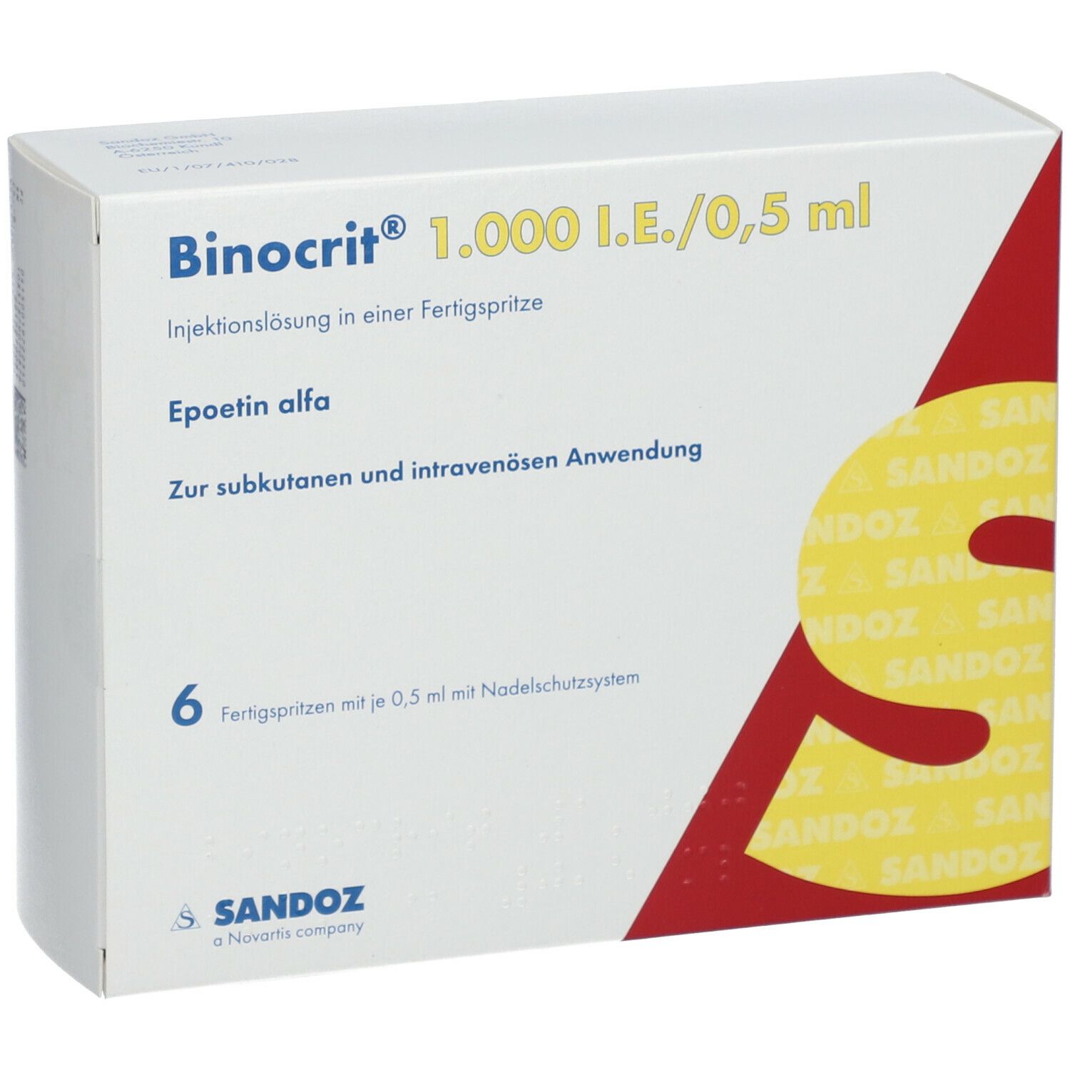 Binocrit 1000 IE/0,5 ml, Injektionslösung in Fertigspritzen