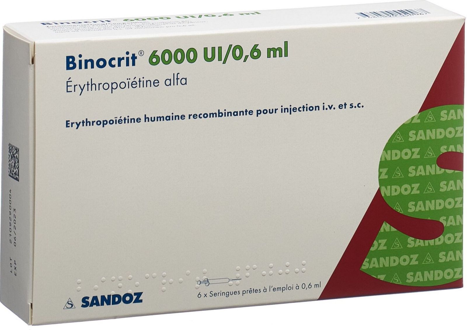 Binocrit 6000 IE/0,6 ml, Injektionslösung in Fertigspritzen