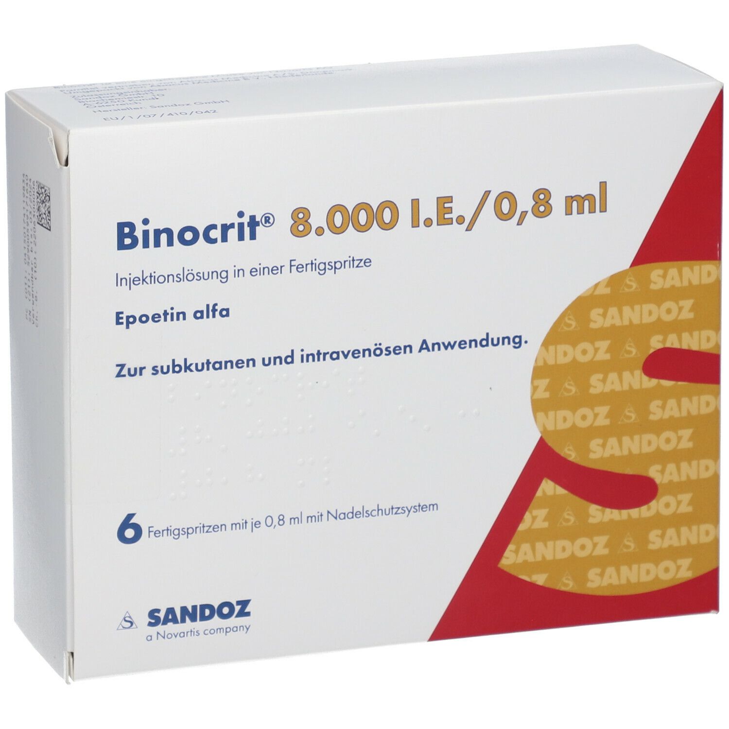 Binocrit 8000 IE/0,8 ml, Injektionslösung in Fertigspritzen