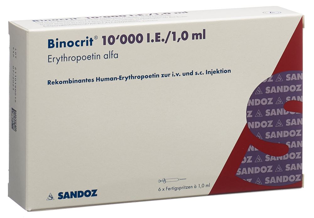 BINOCRIT sol inj 10000 UI/ml 6 ser pré 1 ml