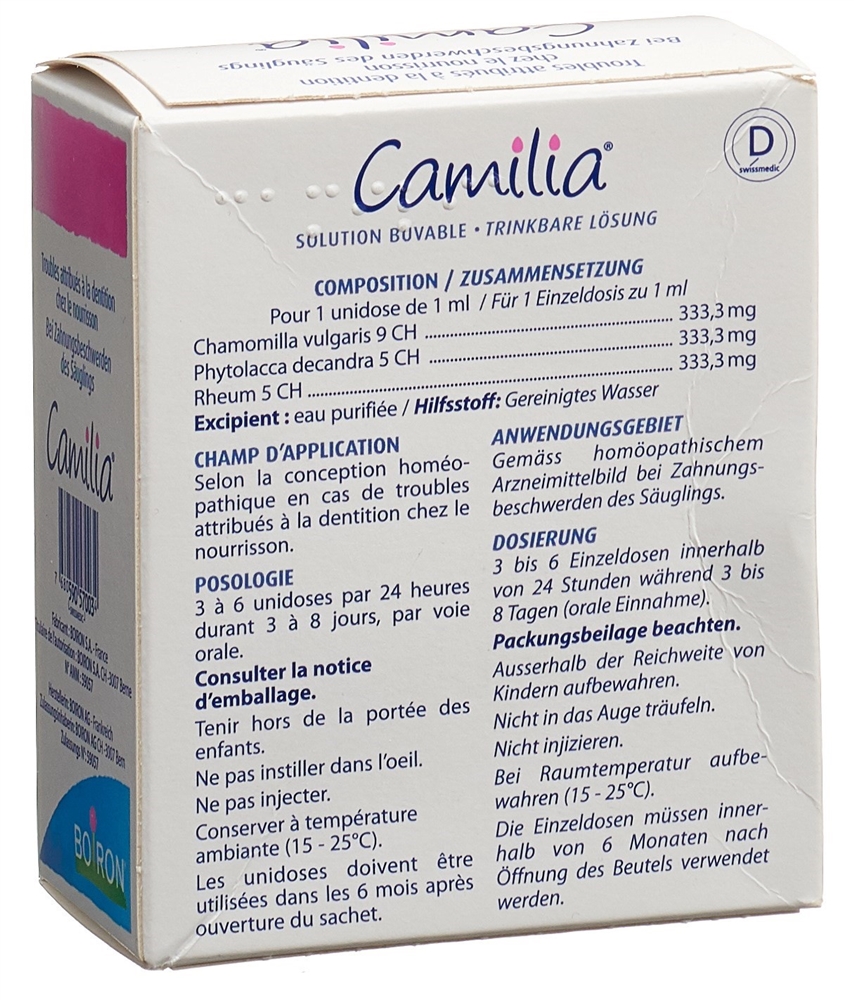 CAMILIA sol buv 30 unidos 1 ml