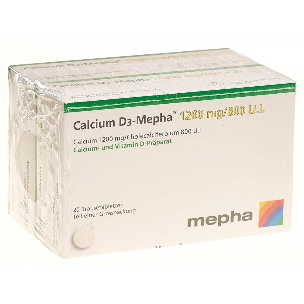 CALCIUM D3 Mepha cpr eff 1200/800 2 x 20 pce