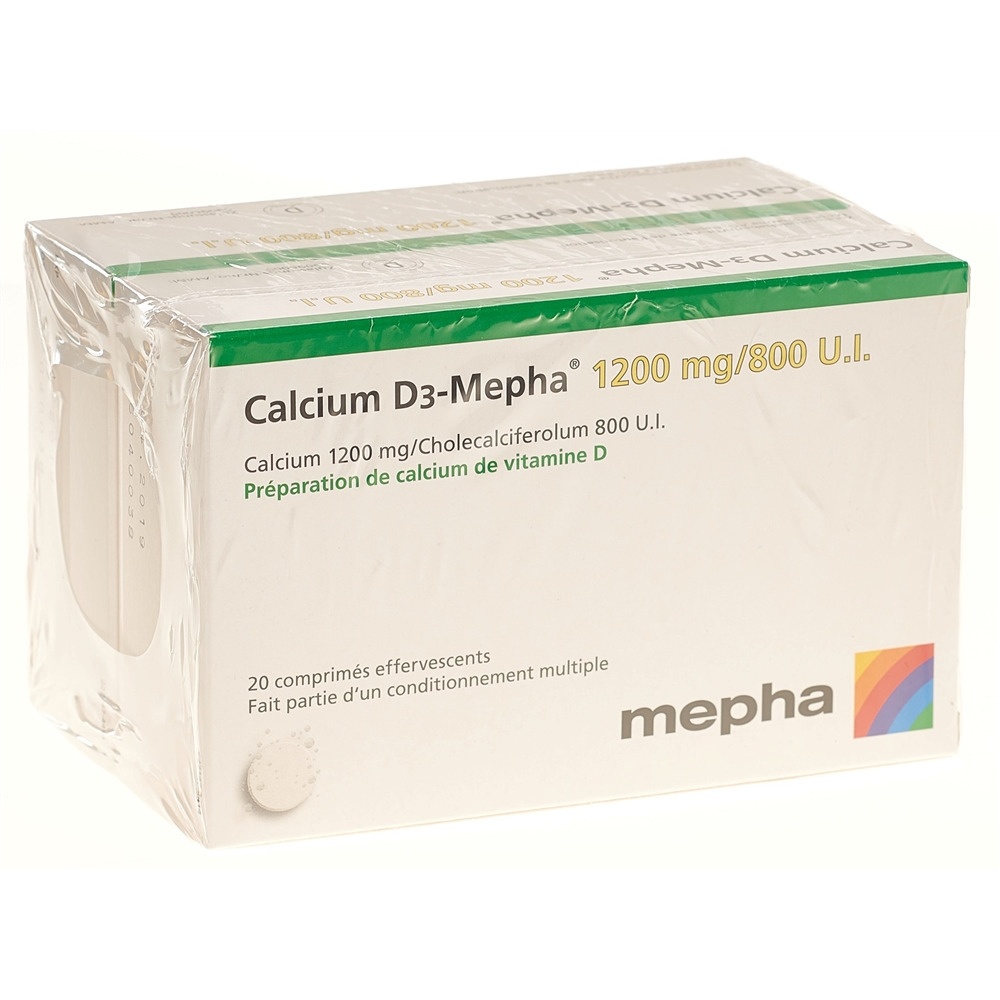 CALCIUM D3 Mepha cpr eff 1200/800 2 x 20 pce