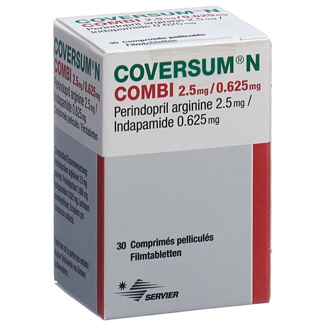 Coversum N combi 2.5/0.625, comprimés pelliculés