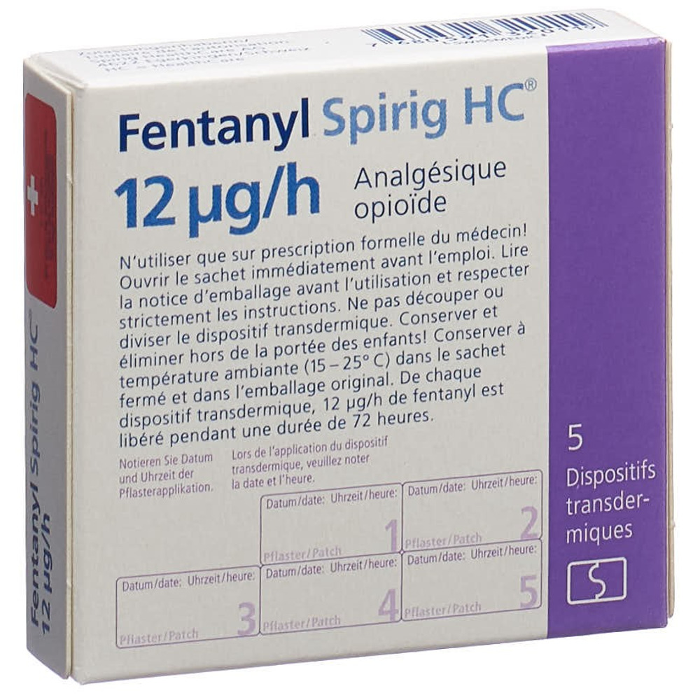 FENTANYL Spirig HC 12 mcg/h disp trans 5 pce
