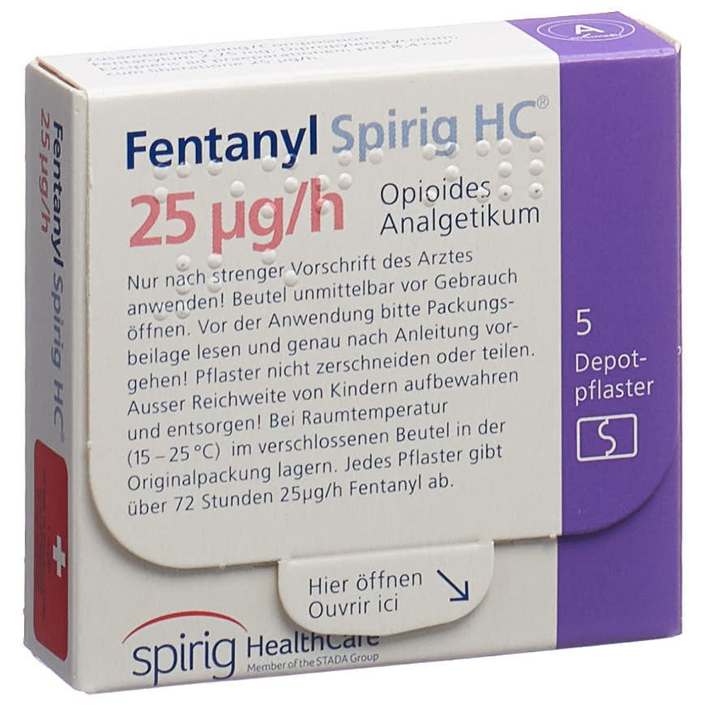 FENTANYL Spirig HC 25 mcg/h disp trans 5 pce