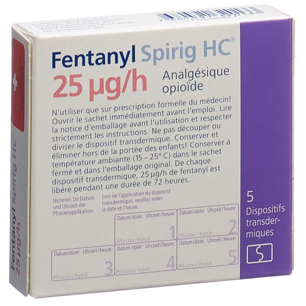 FENTANYL Spirig HC 25 mcg/h disp trans 5 pce