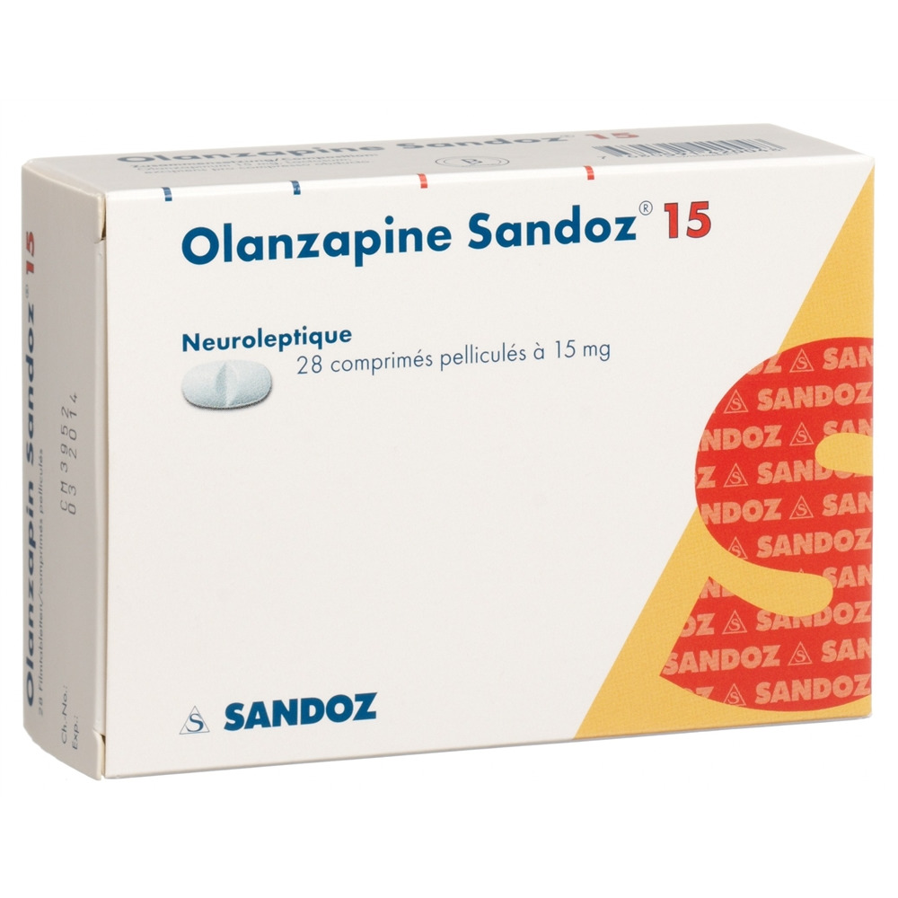 OLANZAPINE Sandoz cpr pell 15 mg 28 pce