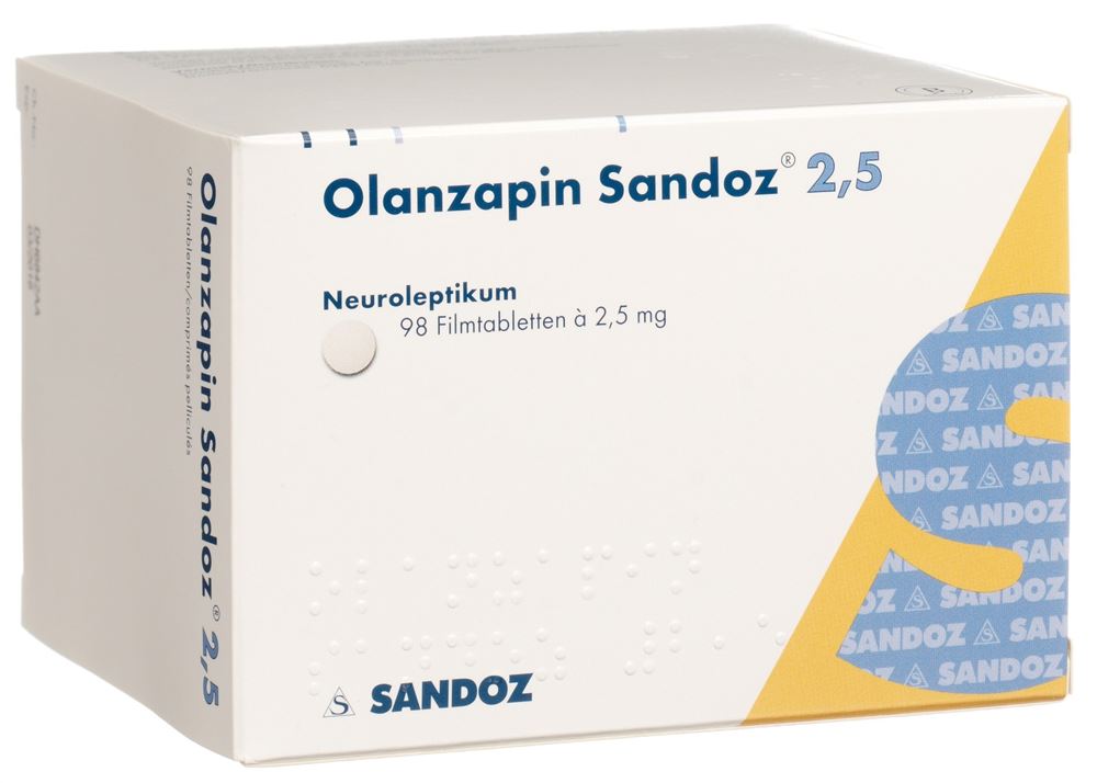 OLANZAPINE Sandoz cpr pell 2.5 mg 98 pce