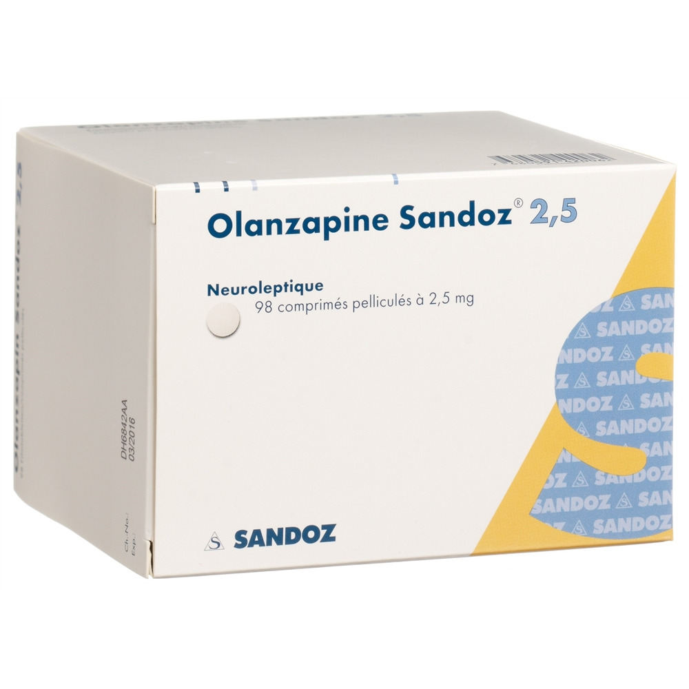 OLANZAPINE Sandoz cpr pell 2.5 mg 98 pce