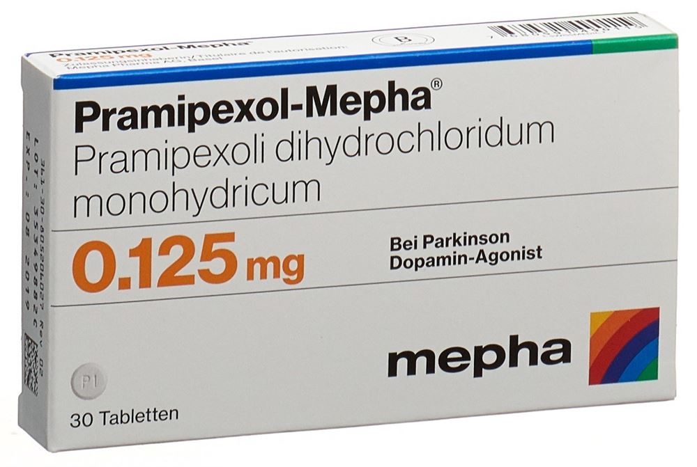 Pramipexol-Mepha 0.125 mg, Tabletten