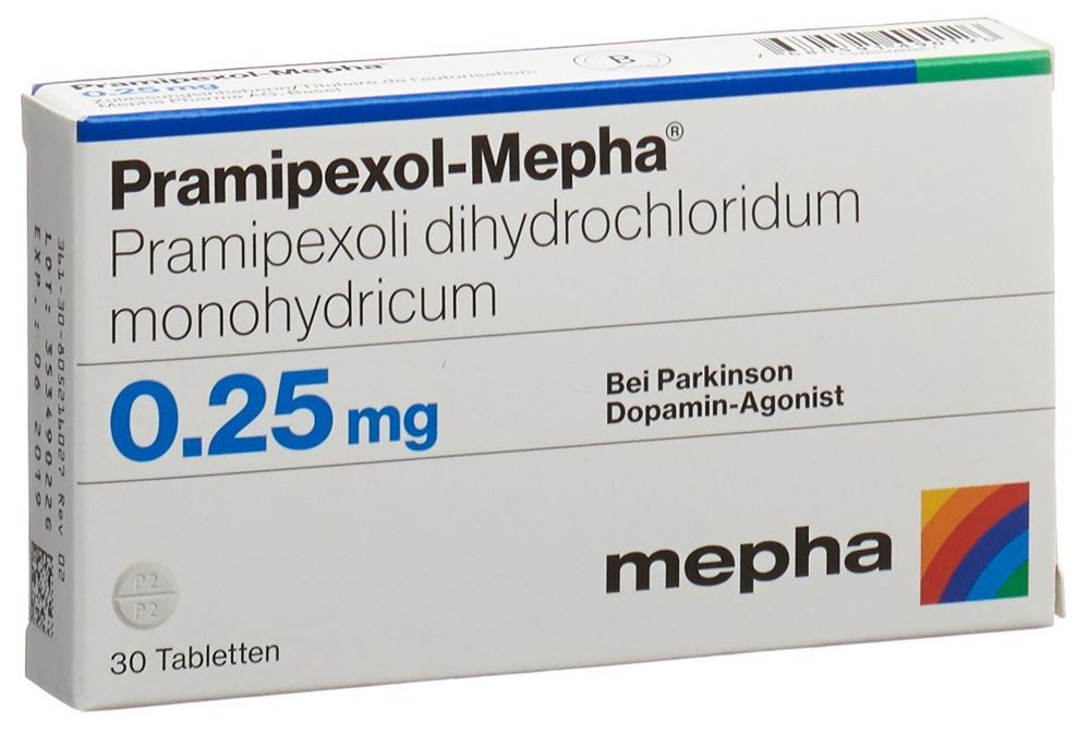 Pramipexol-Mepha 0.25 mg, Tabletten