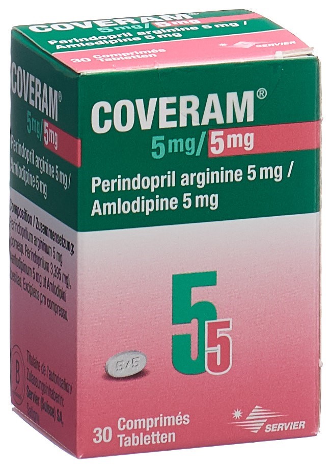 COVERAM cpr 5/5 mg bte 30 pce