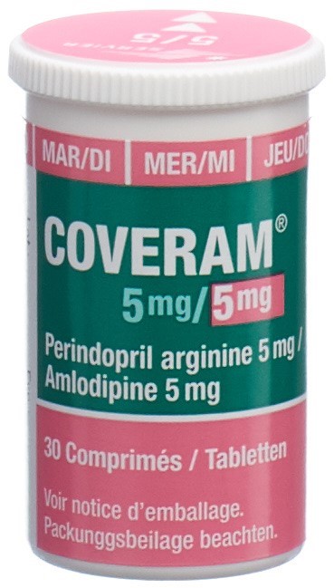 COVERAM cpr 5/5 mg bte 90 pce