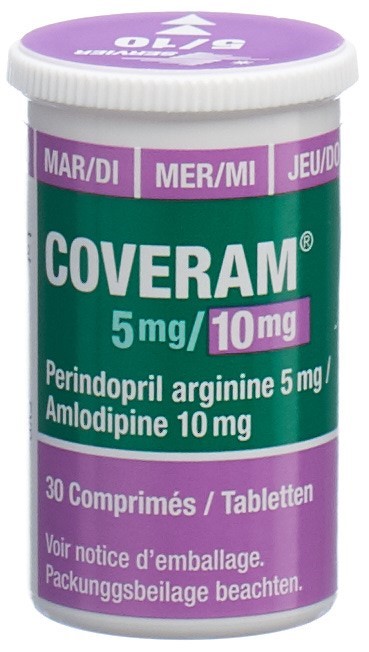 COVERAM cpr 5/10mg bte 90 pce