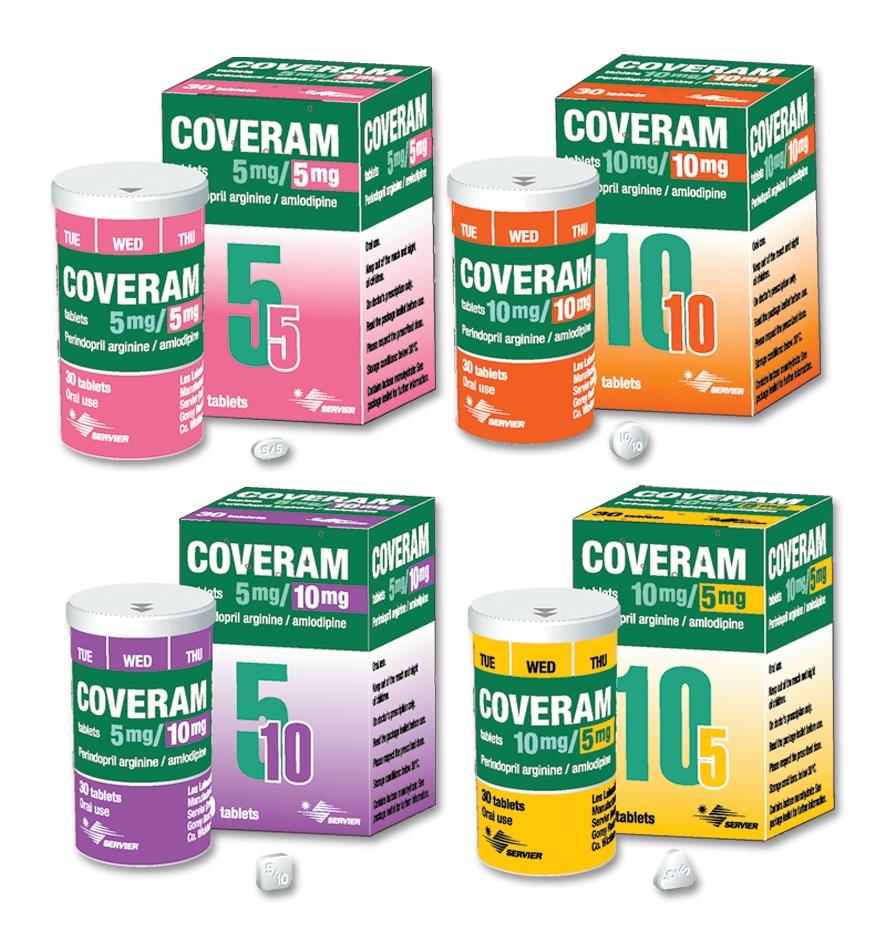 Coveram 5 mg/10 mg, comprimés