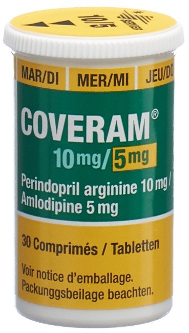 COVERAM cpr 10/5 mg bte 30 pce