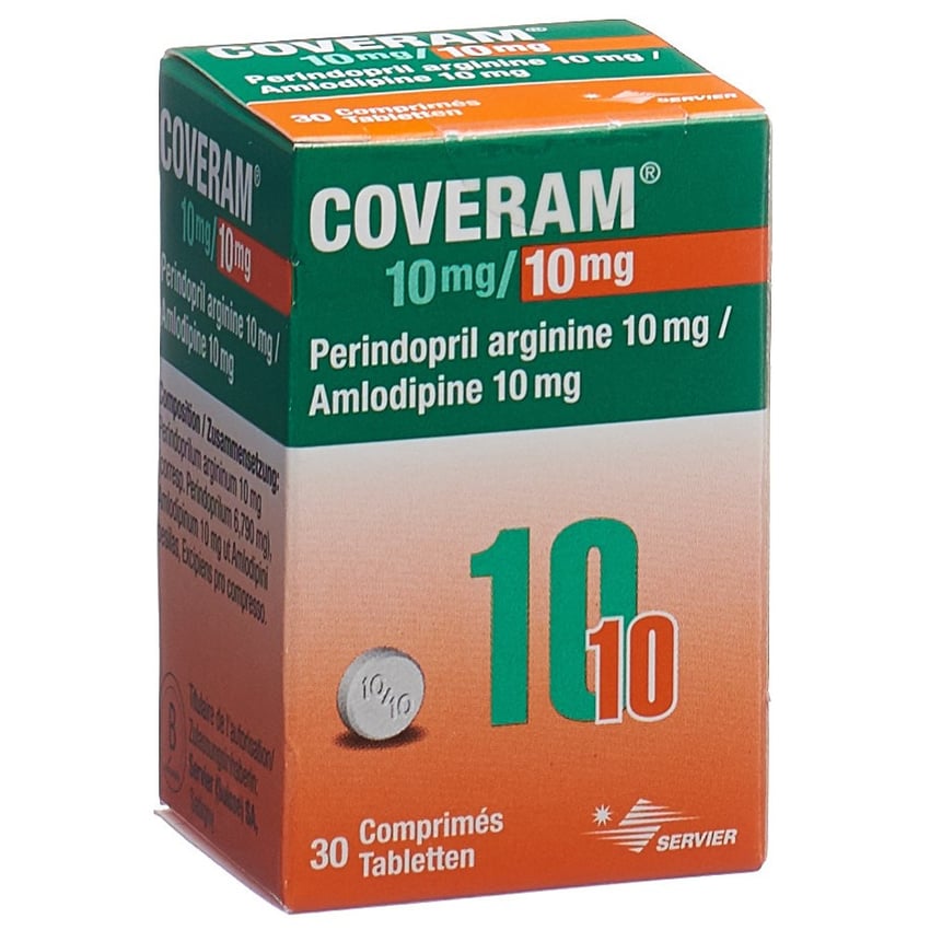 Coveram 10 mg/10 mg, comprimés