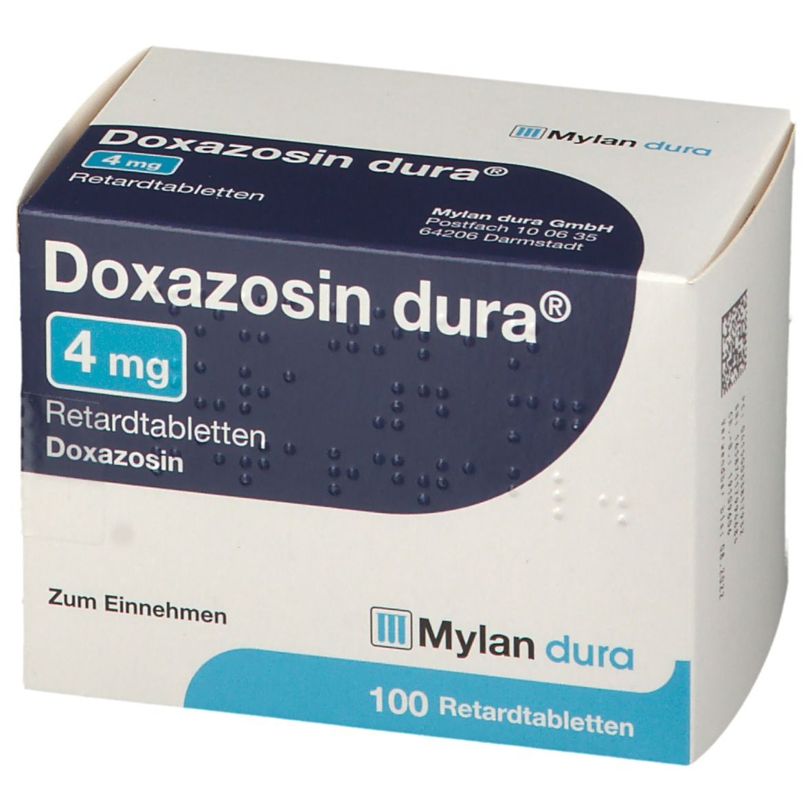 DOXAZOSINE retard Zentiva cpr pell ret 4 mg 98 pce